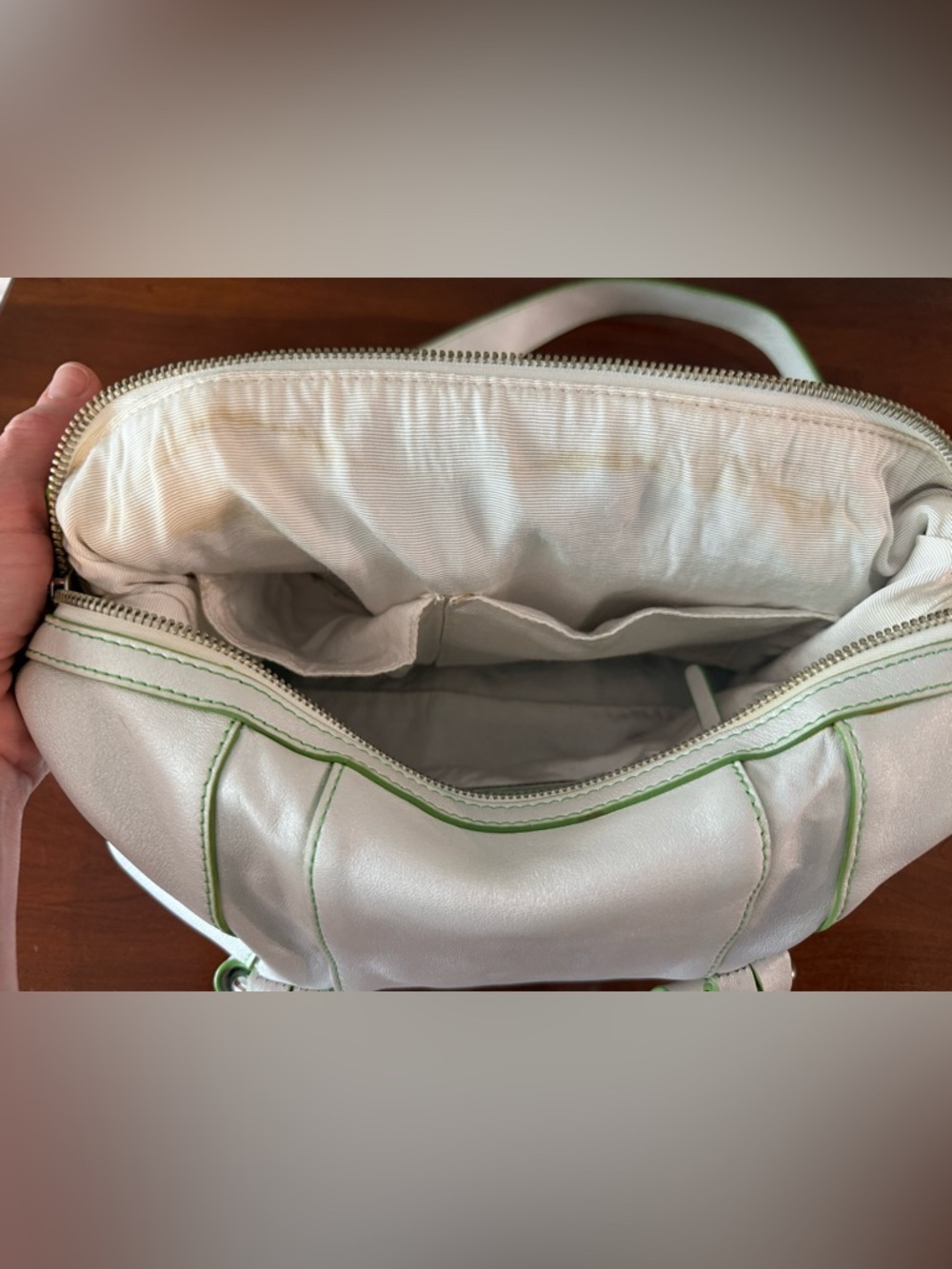 Elliott Lucca Pearly White Leather Shoulder Bag | Y2K Charm Bag Spring Summer 🤍 - Picture 11 of 16